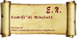 Endrédi Nikolett névjegykártya
